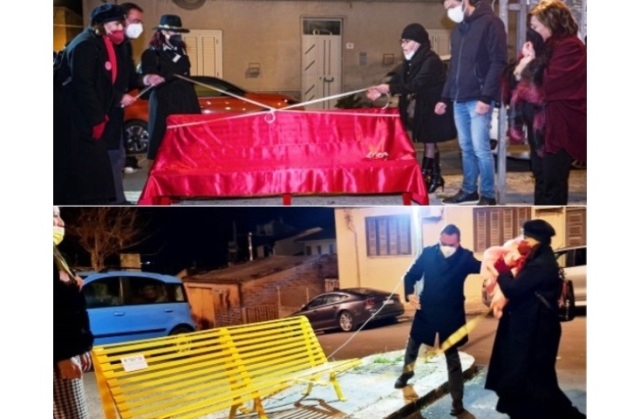 Inaugurate a Granieri, ieri sera, l’Endopank per sensibilizzare su endometriosi e la panchina rossa contro la violenza sulle donne